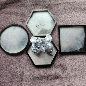 Handmade 4 piece coaster set